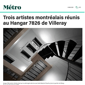 Trois artistes montréalais réunis au Hangar 7826 de Villeray
