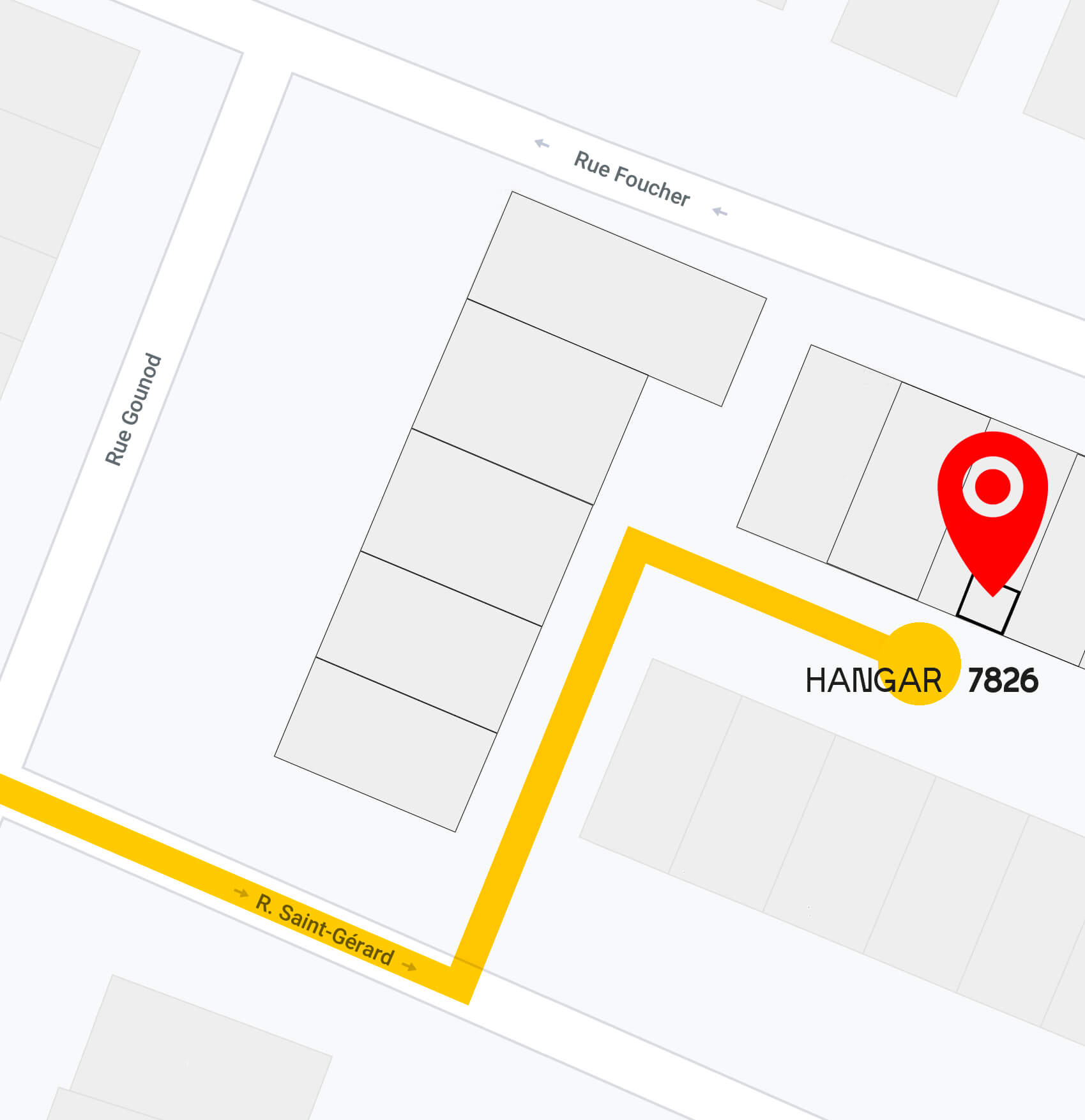 plan : Comment se rendre au HANGAR 7826